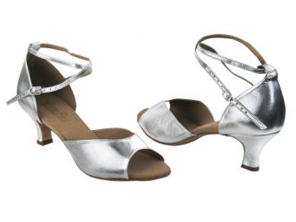 dansschoenen zilver leder  